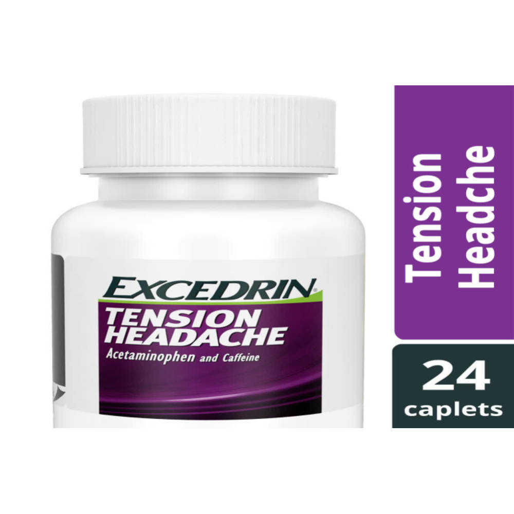 Excedrin Tension Headache Relief Acetaminophen and Caffeine Caplets, 24 Count - image 2 of 11