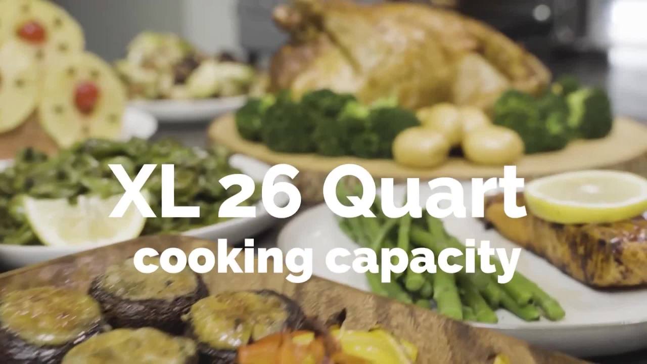 thumbnail video image 2 of Kalorik MAXX 26 Quart Digital Air Fryer Oven Grill, in Stainless Steel (AFO 47631 SS2), 2 of 15