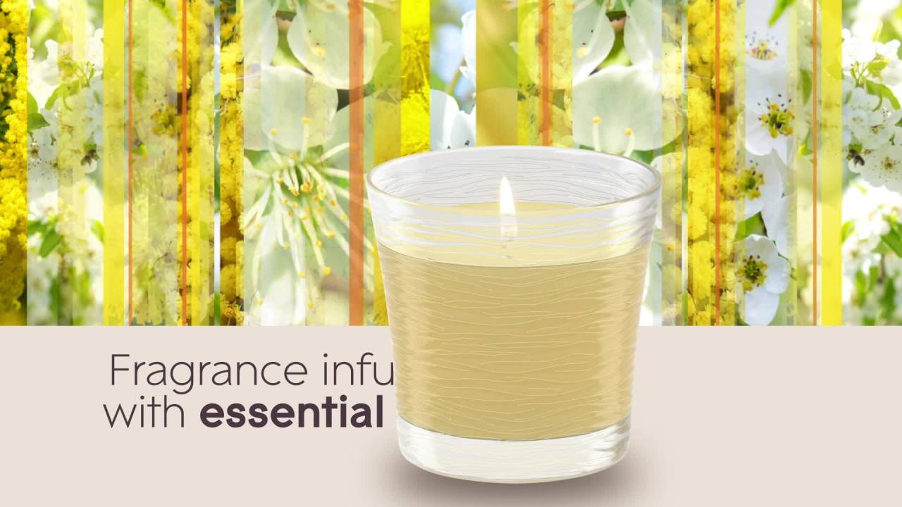 thumbnail video image 2 of Glade Candles, Radiant Bloom Limited Edition, Fragrance Infused with Essential Oils, 8.16 oz Total, 2 Pack, 2 of 12