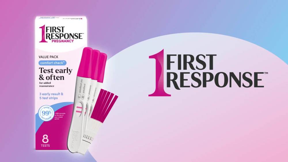 thumbnail video image 2 of First Response Comfort Check Pregnancy Test, Early Result and Test Strips, 8 Count, 2 of 12