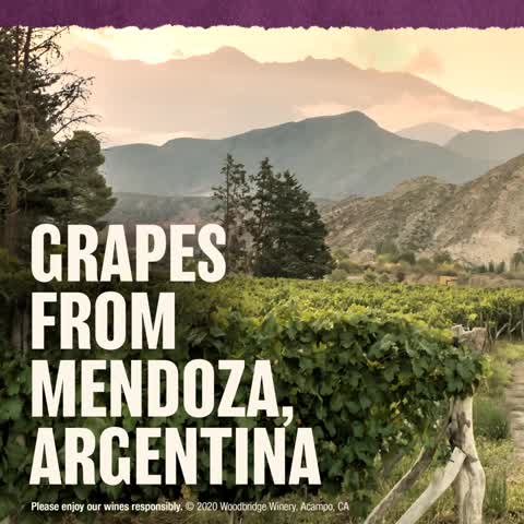 thumbnail video image 2 of Woodbridge Malbec Red Wine, 1.5 L Bottle, 12.5% ABV, 2 of 9