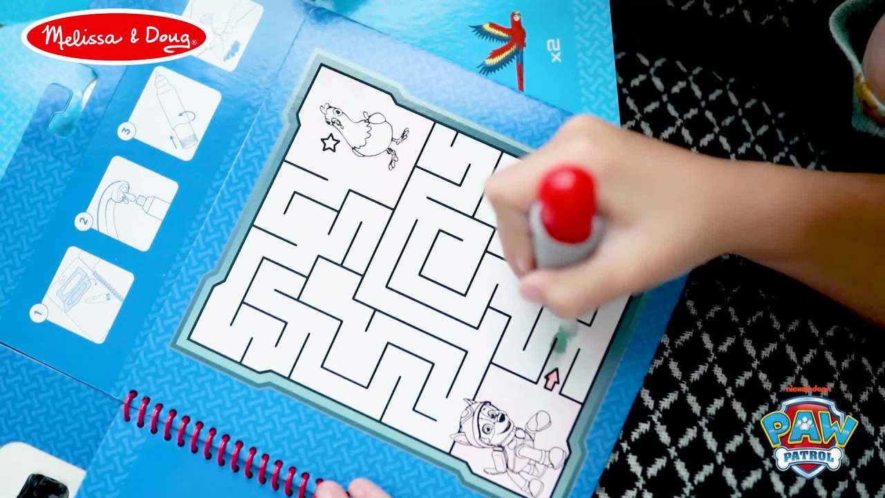 thumbnail video image 2 of Melissa & Doug PAW Patrol Water Wow! - Chase Water Reveal Travel Activity Pad, 2 of 9