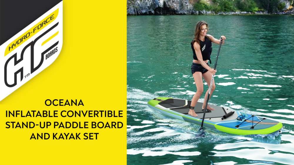 HydroForce Oceana Inflatable Convertible StandUp Paddleboard and