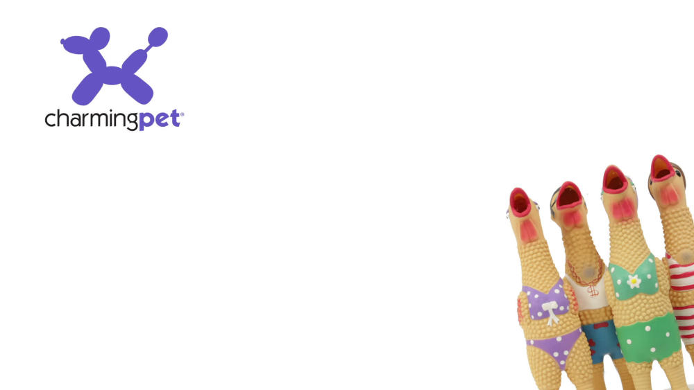 Charming Pet Squawkers Earl Latex Rubber Chicken Interactive Dog Toy