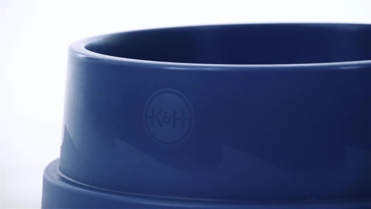 thumbnail video image 2 of K&H Coolin' Bowl, 32 oz, Sky Blue, 2 of 8