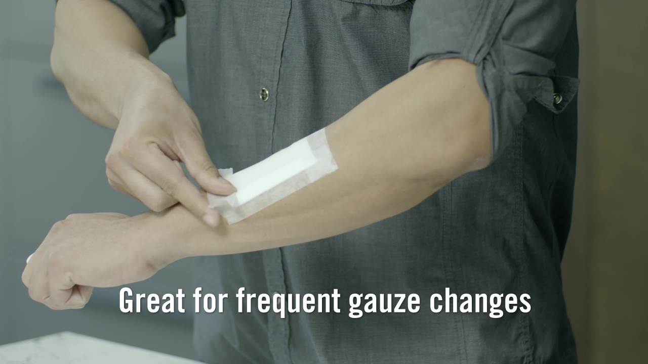 thumbnail video image 2 of Nexcare Gentle Paper Carded Tape, Hypoallergenic, From the #1 Leader in U.S. Hospital Tapes, White, 1/Roll, 2 of 10