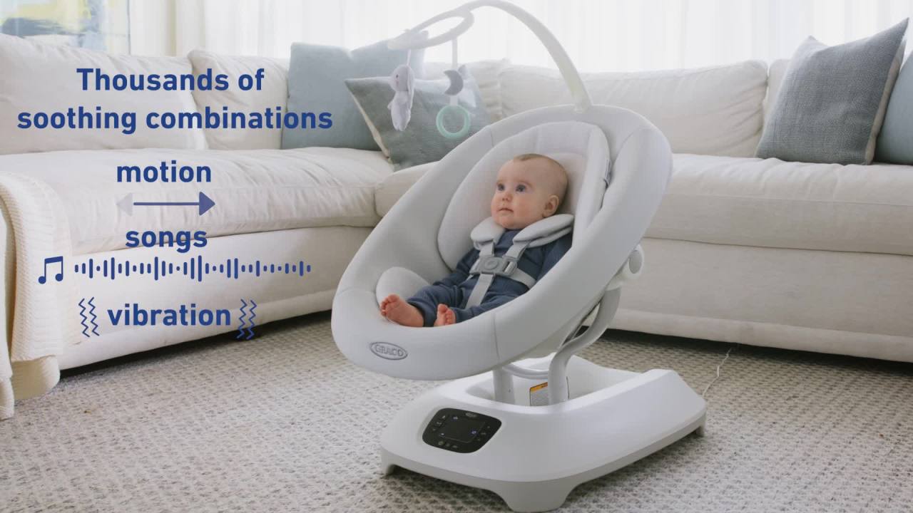 thumbnail video image 2 of Graco SmartSense Soothing Baby Swing, Rori, 2 of 8