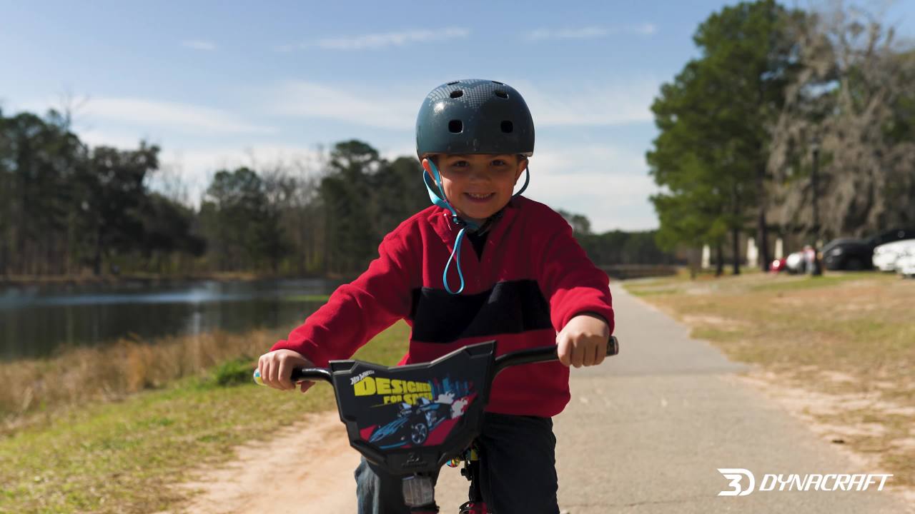 thumbnail video image 2 of Dynacraft Hot Wheels 18-inch Boys BMX Bike For Age 6-9 Years, 2 of 7