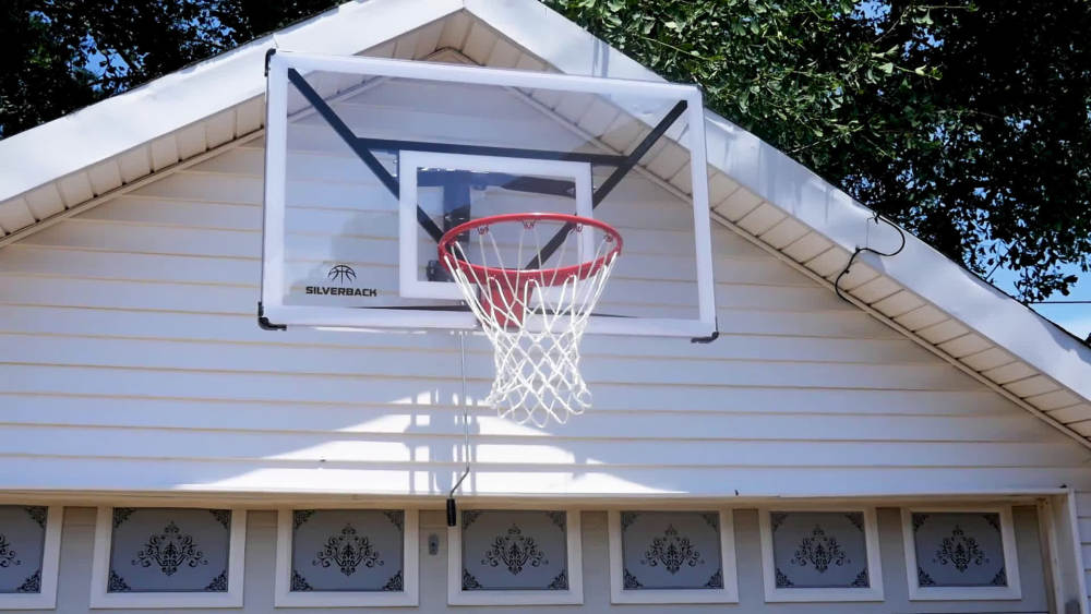 Silverback SBX 54" Wall Mounted Adjustable-Height Basketball Hoop with Quick Play Design - image 2 of 11