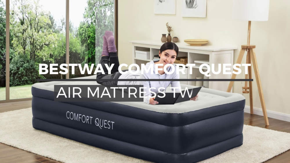 Bestway Comfort Quest 18" Twin Air Mattress with Builtin Pump