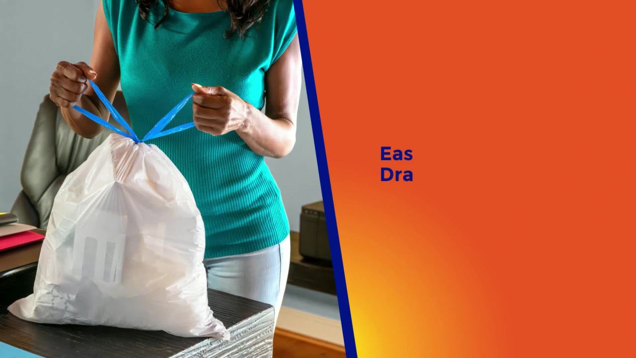 thumbnail video image 2 of Hefty Small Trash Bags, Fabuloso Scent, 4 gallon, 52 Count, 2 of 8