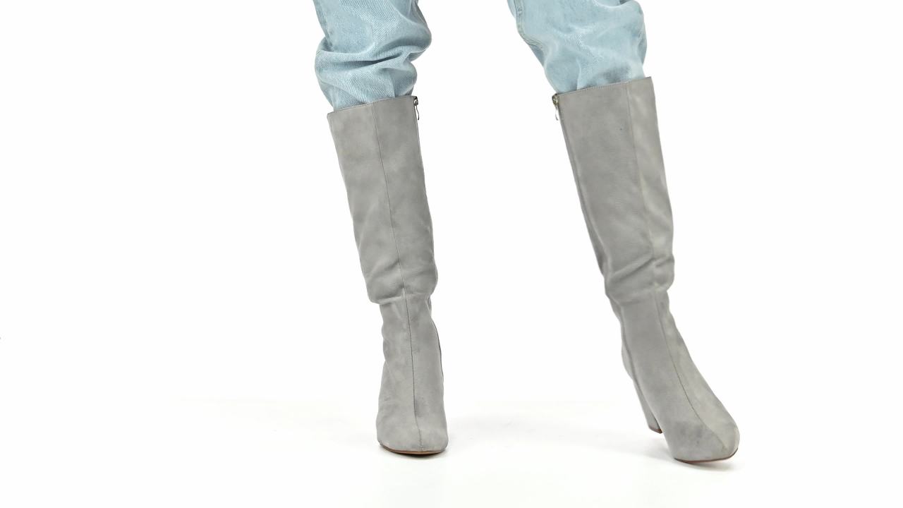 thumbnail video image 2 of Journee Womens Ameylia Covered Block Heel Pointed Toe Boots, 2 of 9