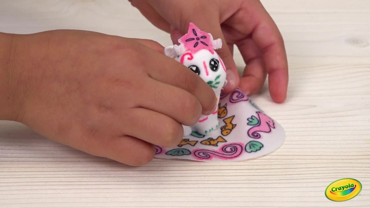 thumbnail video image 2 of Crayola Scribble Scrubbie Mermaid Costume Playset, Toy for Kids, 8 Pieces, Beginner Unisex Child, 2 of 9