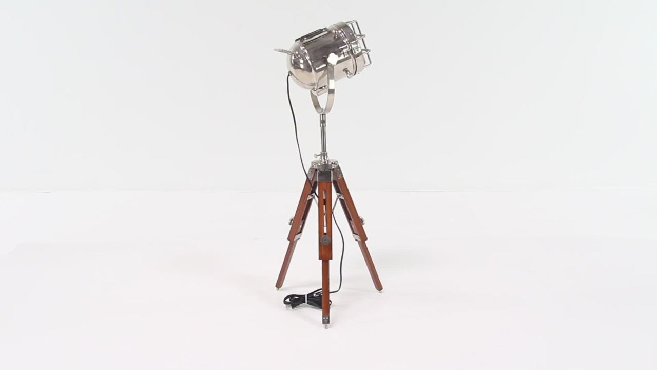 thumbnail video image 2 of DecMode Brown Metal Industrial Desk Lamp 30", 2 of 14