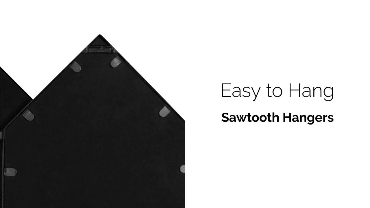 thumbnail video image 2 of Kate and Laurel Diaz Stacked Wall Mirror, 28 x 27, Black, Decorative Dimensional Midcentury Modern Wall Decor With Geometric Shape and Symmetrical Design, 2 of 9