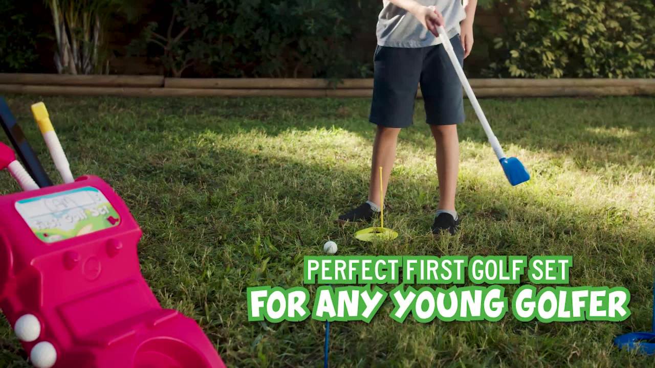 thumbnail video image 2 of Franklin Sports Kids and Toddlers Toy Golf Set - Includes Carry Case, (4) Balls + (4) Holes, 2 of 14