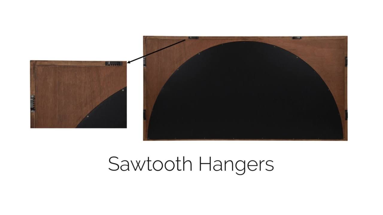 thumbnail video image 2 of Kate and Laurel Andover Casual Framed Arch Mirror with Beveled Edge, Black, 42x21.5, Modern Farmhouse Home Decor For Entryway, Living Room, Or Bedroom, 2 of 7