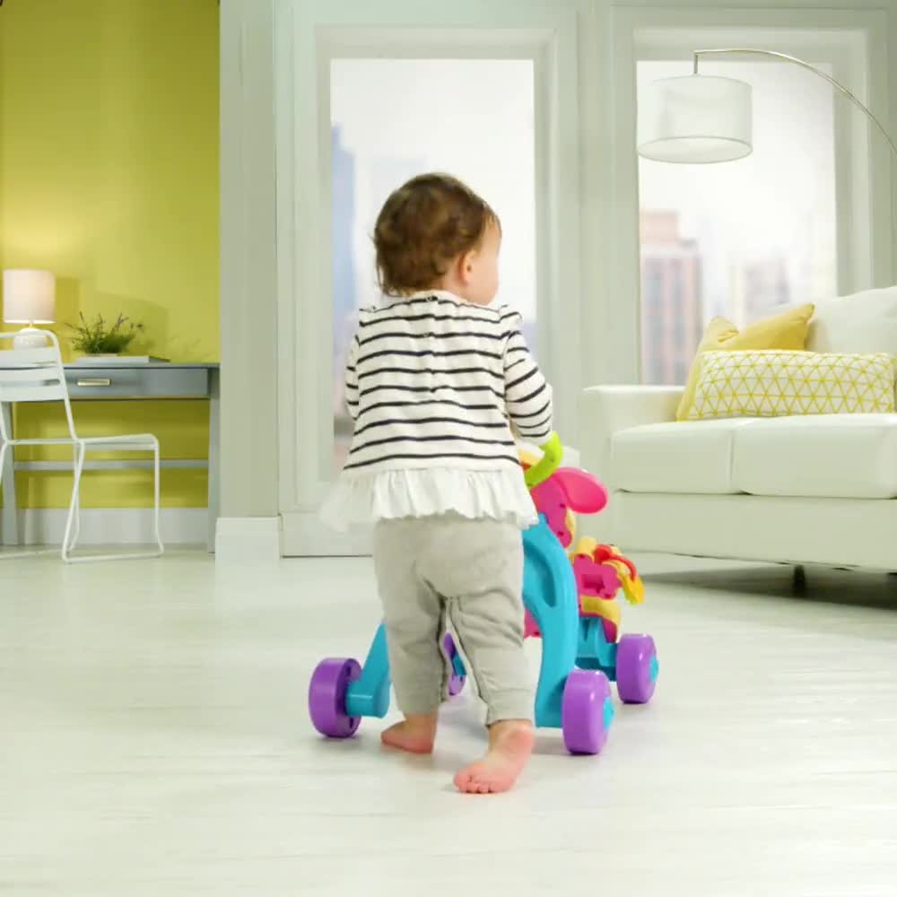 thumbnail video image 2 of Fisher-Price Laugh & Learn Smart Stages Learn with Sis Walker Infant & Toddler Educational Toy, 2 of 7