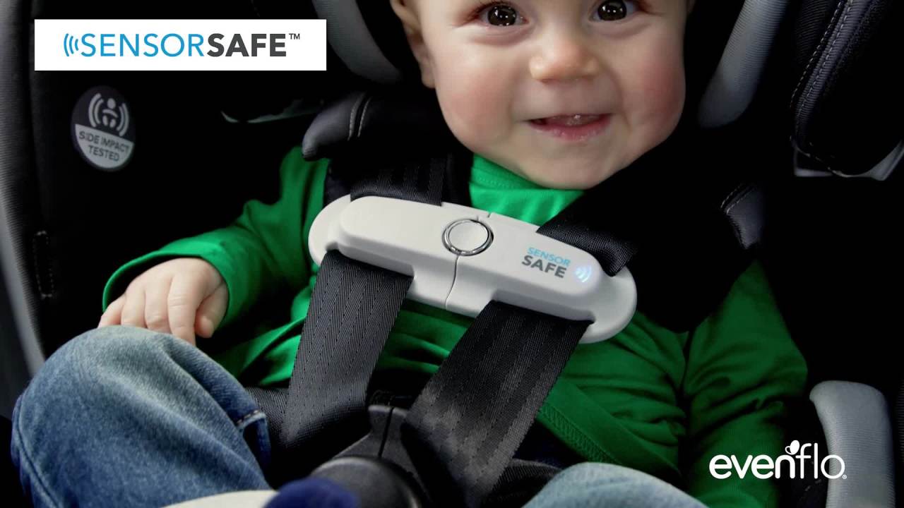 thumbnail video image 2 of Evenflo All4One DLX 4-In-1 Convertible Car Seat with SensorSafe, Belmont Brown, 2 of 6