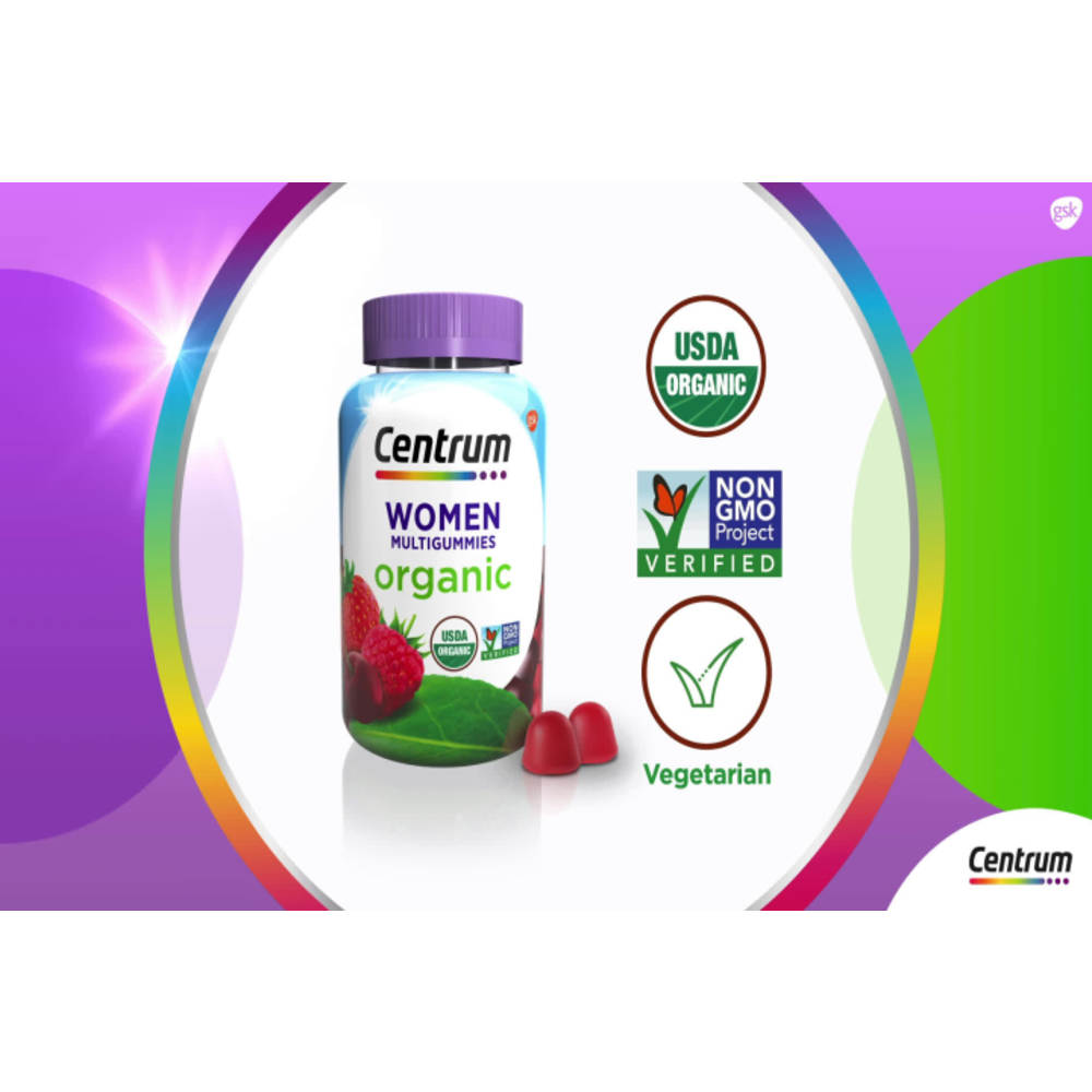 Centrum Women's Organic Multigummies, Women's Multivitamin Gummies