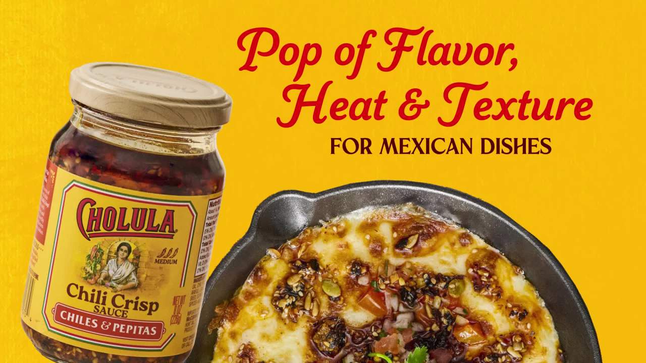 thumbnail video image 2 of Cholula Chiles & Pepitas Chili Crisp Sauce, 8.0 oz Bottle, 2 of 23