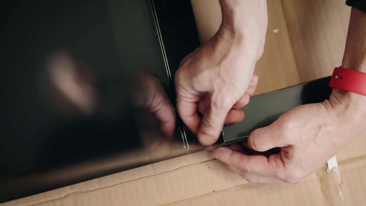 thumbnail video image 2 of Hirsh Ready-to-Assemble 48-inch Wide Mobile Metal Desk for Home Office, Black, 2 of 14