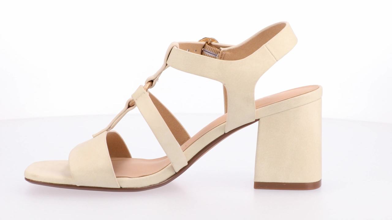 thumbnail video image 2 of Journee Women's Merisol Open Toe Ankle Strap Sandals, 2 of 10