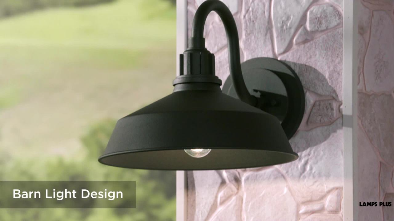 thumbnail video image 2 of Franklin Iron Works Arnett Rustic Outdoor Wall Light Fixture Black Gooseneck Arm 10 1/2" for Post Exterior Barn Deck House Porch Yard Posts Patio Home, 2 of 11