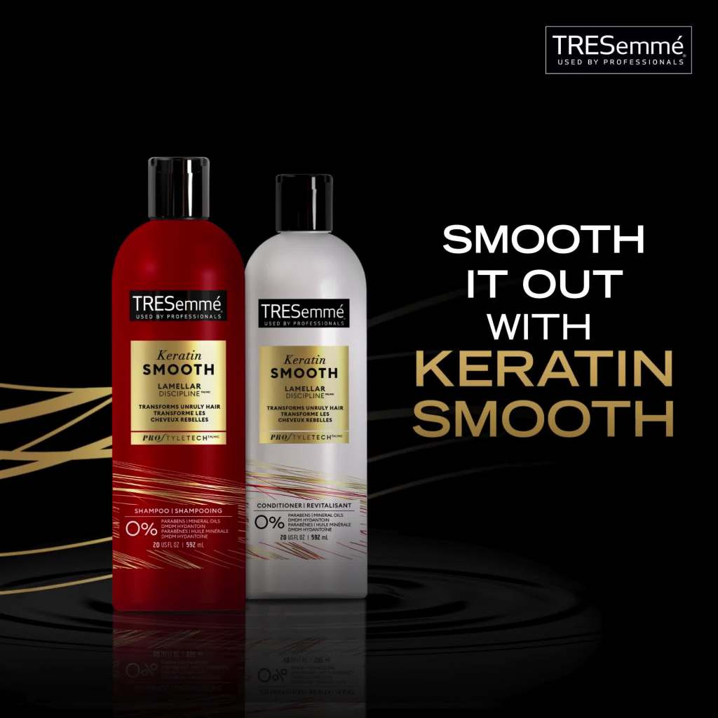 thumbnail video image 2 of Tresemme Keratin Smooth Lamellar Discipline Shampoo with Keratin 20 fl oz, 2 of 10