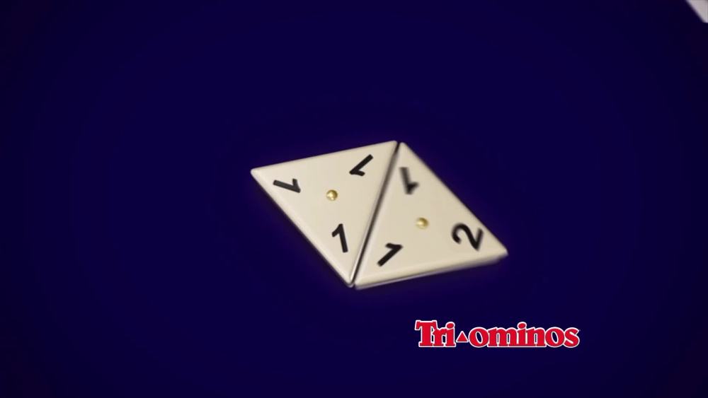 Pressman Deluxe Tri-Ominos Game - The Domino Game With a Three-Sided ...