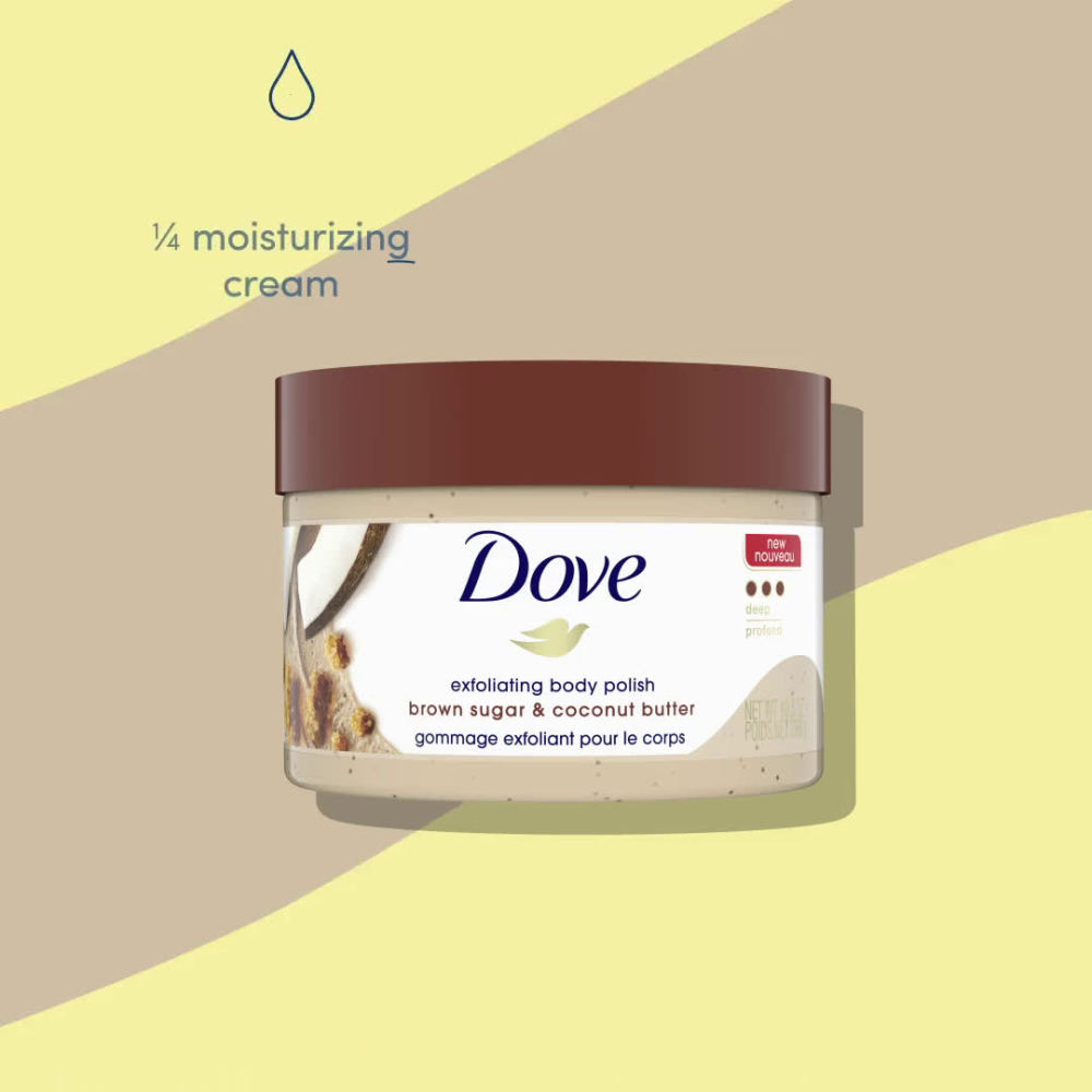 Dove Exfoliating Body Polish Scrub Brown Sugar & Coconut Butter, 10.5
