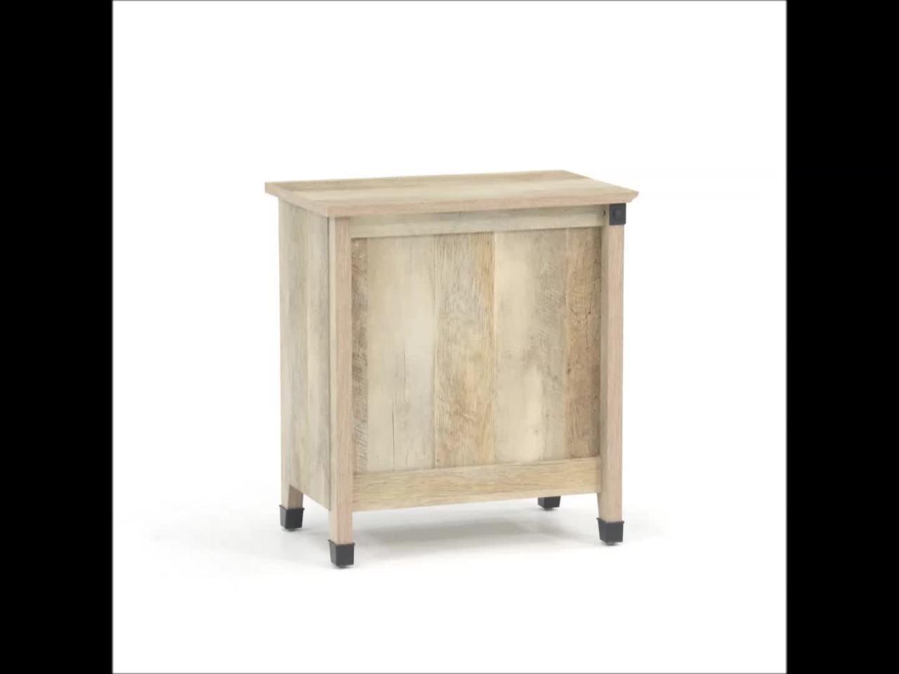 thumbnail video image 2 of Sauder Carson Forge Side Table, Lintel Oak Finish, 2 of 14