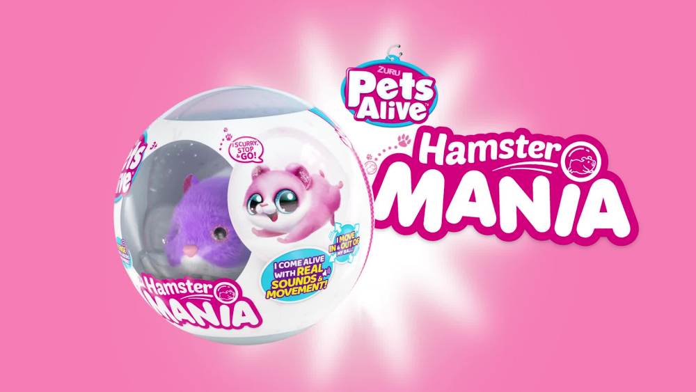 thumbnail video image 2 of Pets Alive Hamster Mania by ZURU Pet Nurture Toy Real Alive, 2 of 10