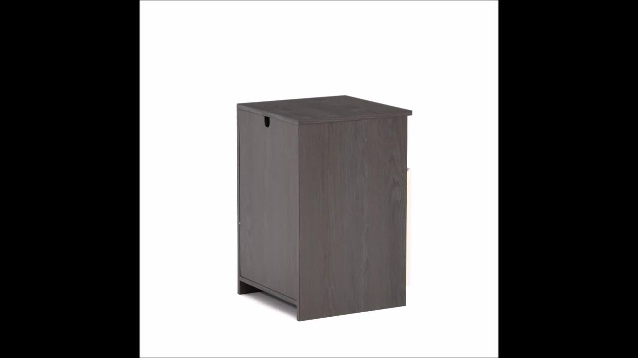 thumbnail video image 2 of Sauder Hudson Court Nightstand, Charcoal Ash Finish, 2 of 9