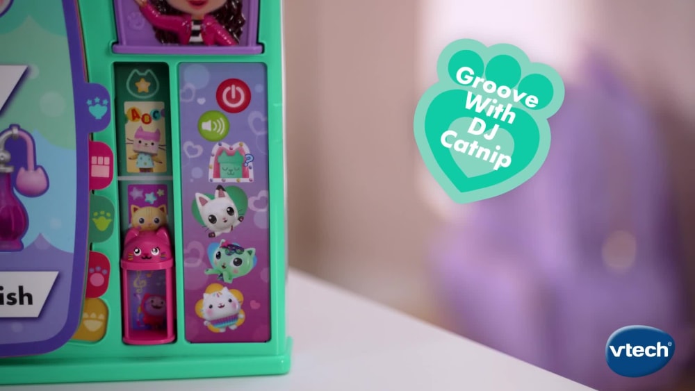 thumbnail video image 3 of VTech® Gabby's Dollhouse Cat-a-Vator Discovery Book; Interactive Learning Toy for Kids, Ages 3-6 Years Old, 3 of 13