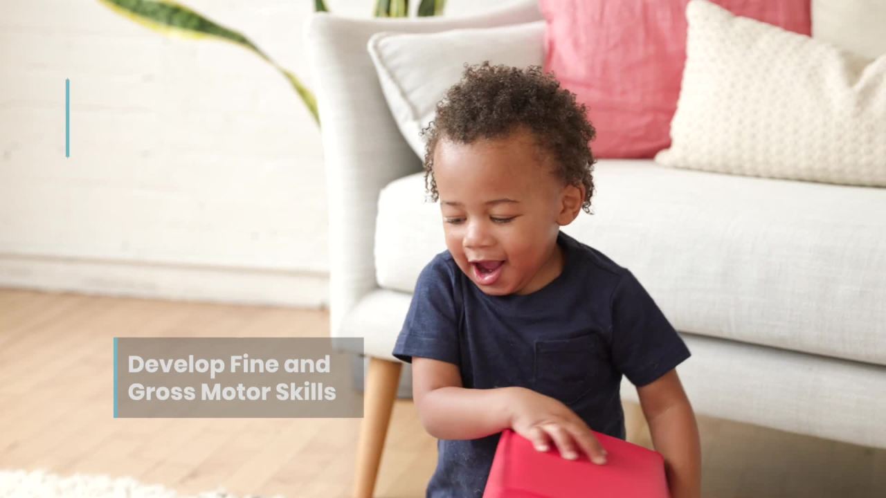 thumbnail video image 2 of ECR4Kids SoftZone Toddler Foam Building Blocks, Beginner Playset, Assorted, 7-Piece, 2 of 10