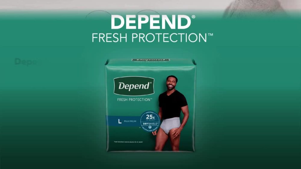 Depend Fresh Protection Adult Incontinence Underwear for Men, Maximum ...