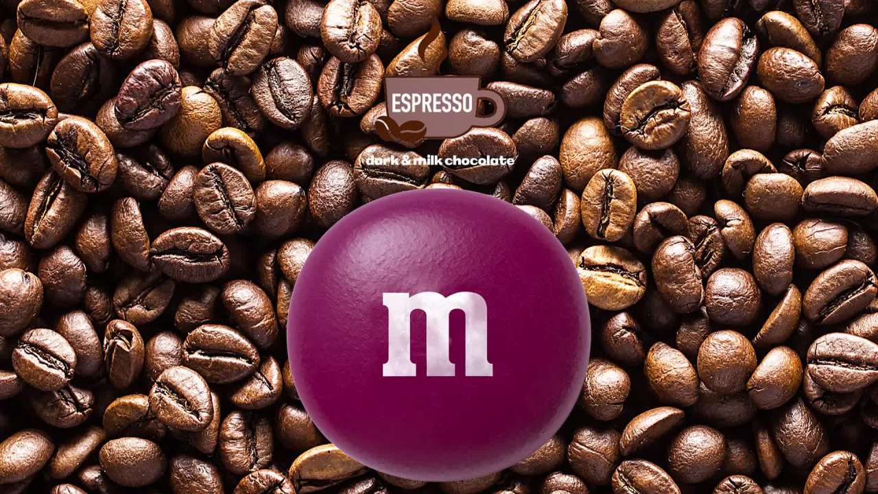 thumbnail video image 2 of M&M's Milk & Dark Chocolate Espresso Christmas Candy - 2.83 oz, 2 of 6
