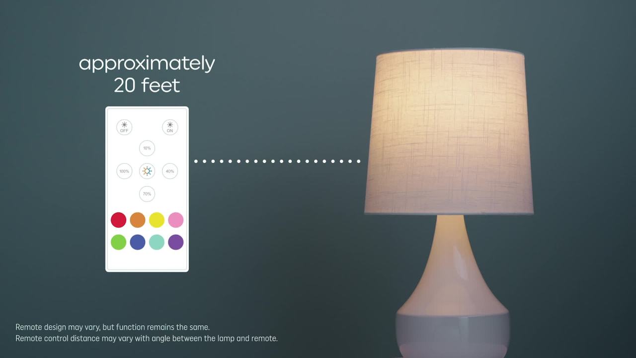 thumbnail video image 2 of GE LED+ Color Changing LED Light Bulb, 9.5 Watt, A19 Bulb, Medium Base, 2 of 16