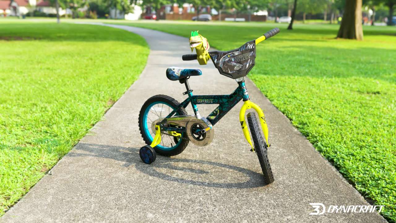 thumbnail video image 2 of Dynacraft Jurassic World 16-Inch BMX Bike For Age 5-7 Years, 2 of 9