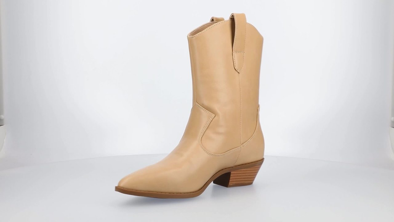 thumbnail video image 2 of Journee Fritzie Western Pointed Toe Cuban Heel Casual Comfort Ankle Booties, 2 of 9