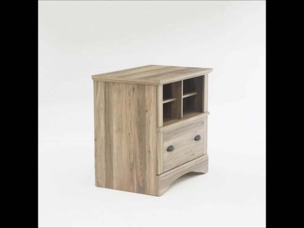 thumbnail video image 2 of Sauder Harbor View Lateral File, Salt Oak Finish, 2 of 14