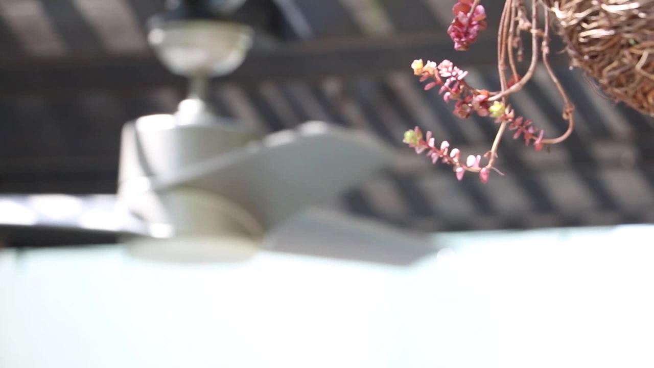 thumbnail video image 2 of Hunter 54 inch Outdoor or Indoor Ceiling Fan with LED Light - Ceiling Fan with Wall Control, For Patio, Garage, or Porch, Quiet, Standard Mount, 3 Blades - Havoc 59472, Matte Silver, 2 of 14