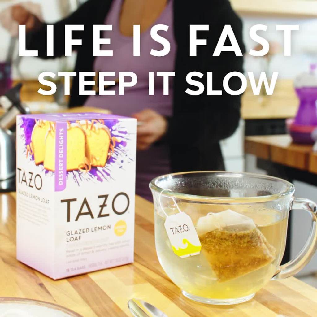 thumbnail video image 2 of TAZO Dessert Delights Black Tea, Glazed Lemon Loaf, Caffeinated, Tea Bags 15 Ct, 2 of 9