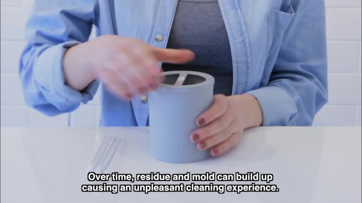 thumbnail video image 2 of Mainstays Smart Accessories Bowl Brush, Soft Silver, 2 of 4