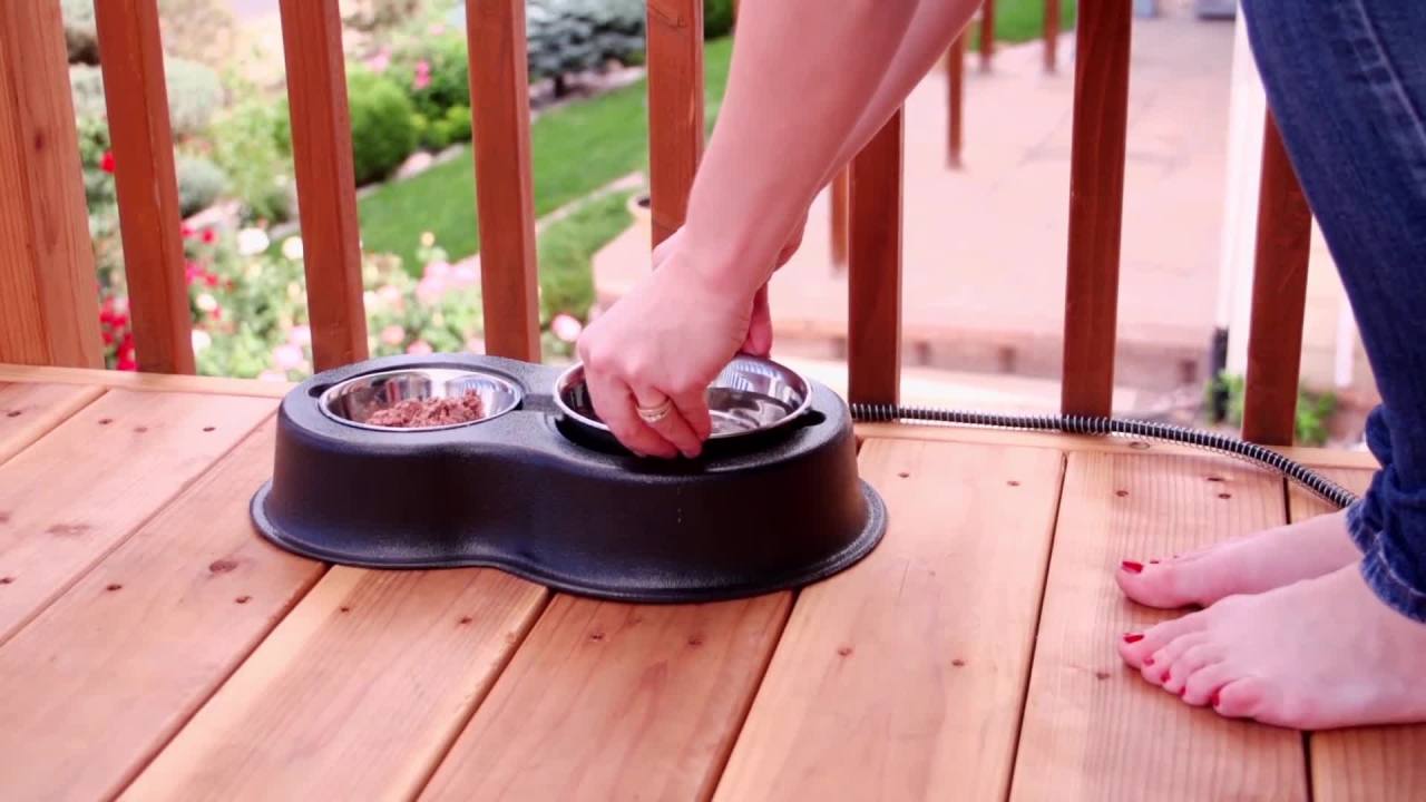 thumbnail video image 2 of K&H Pet Products Thermo-Kitty Café Stainless/Black 12 ounce + 24 ounce, 2 of 9