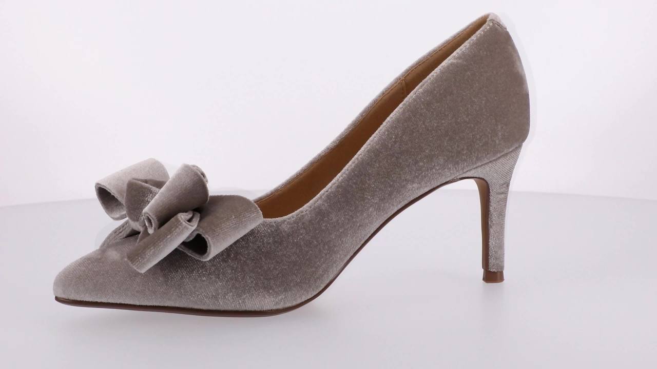 thumbnail video image 2 of Journee Womens Crystol Slip On Low Stiletto Pointed Toe Evening Pumps, Widths Available, 2 of 9