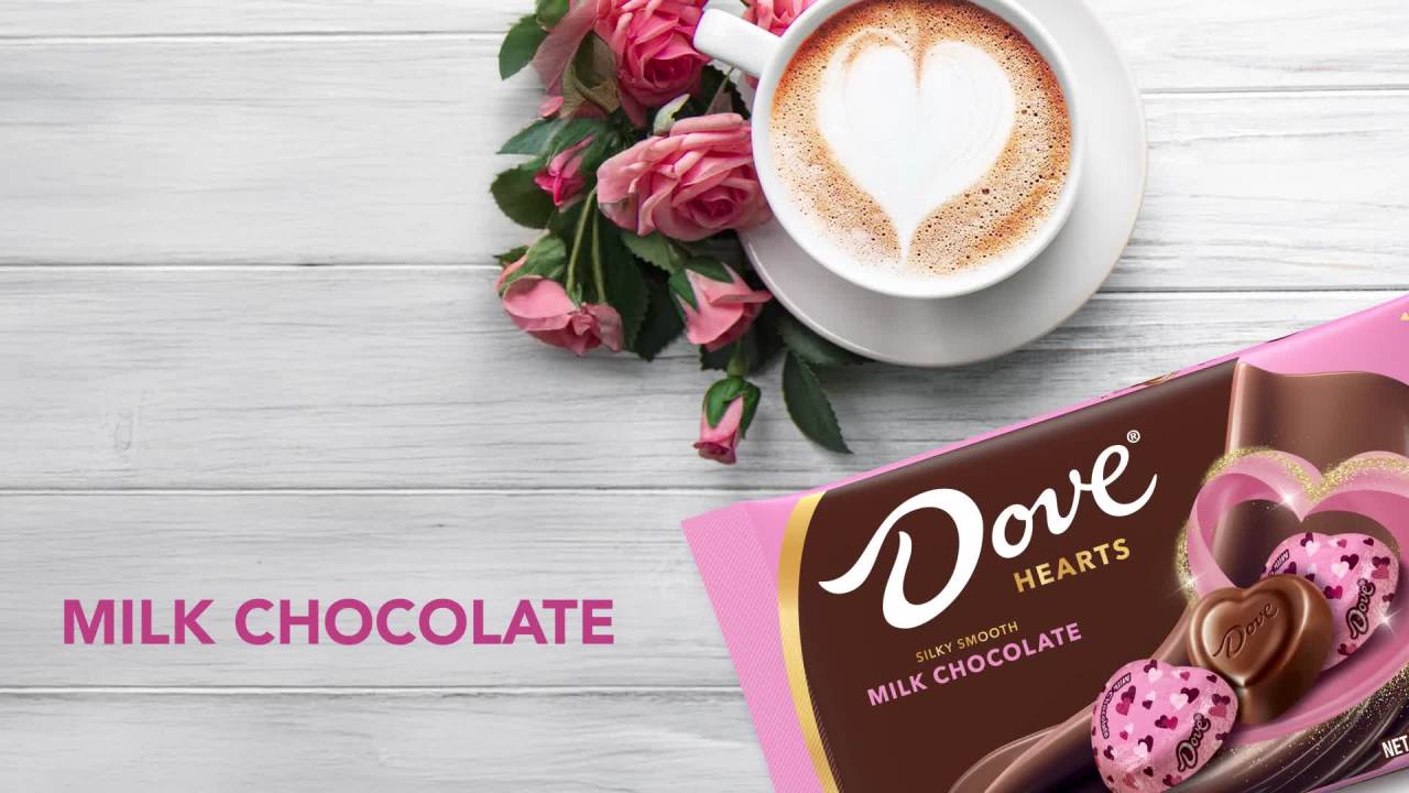 thumbnail video image 2 of (2 pack) Dove Promises Valentine's Day Heart Chocolate Candy Bag - 8.87 oz, 2 of 15