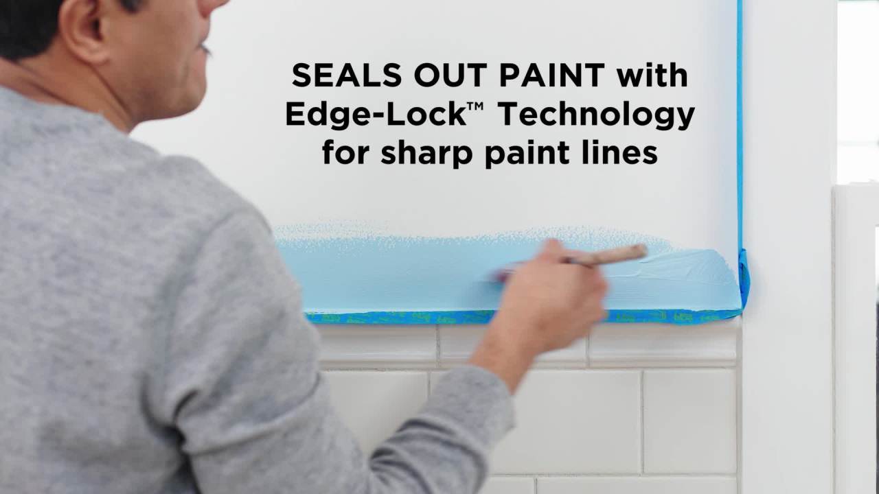 thumbnail video image 2 of (12 pack) ScotchBlue Sharp Lines Painter's Tape, Blue, 1.88 in x 60 yd, 1 Roll, 2 of 12