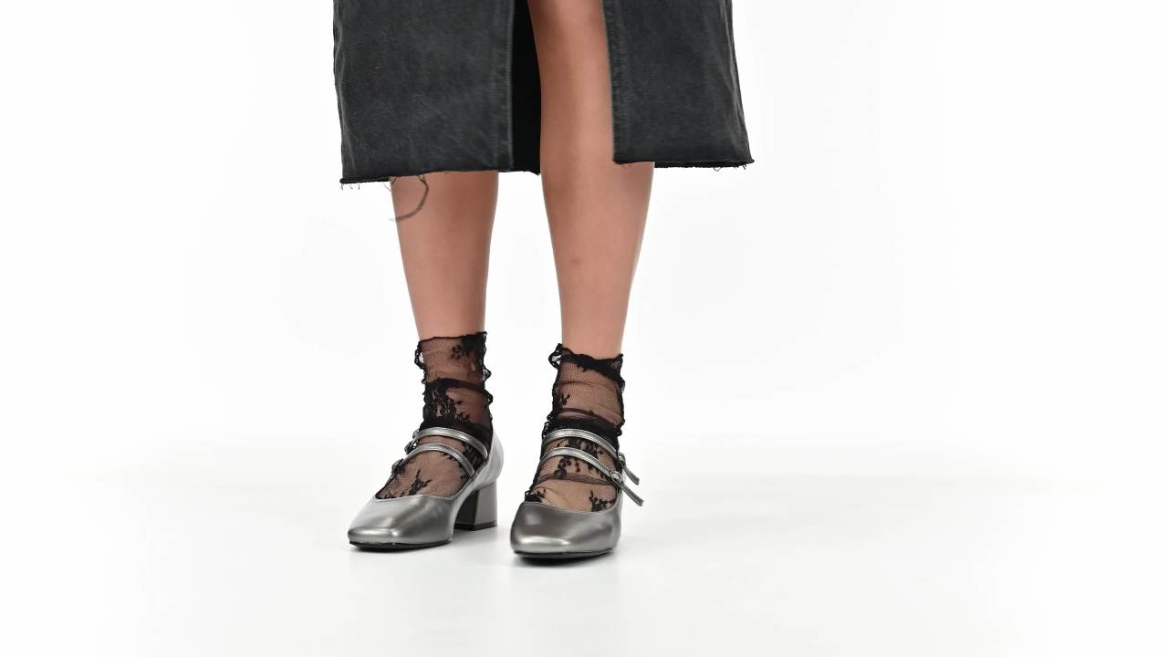 thumbnail video image 2 of Journee Womens Nally Faux Leather Mary Jane Pumps, 2 of 10